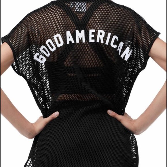 *LAST 1* Good American Warrior Mesh Cover Up Top size 1/S - Picture 1 of 7
